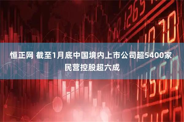恒正网 截至1月底中国境内上市公司超5400家 民营控股超六成