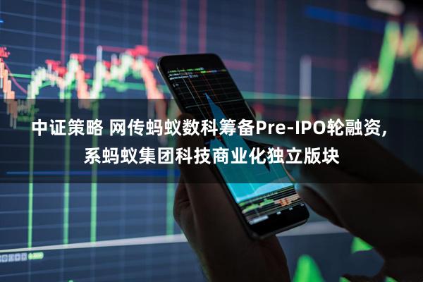 中证策略 网传蚂蚁数科筹备Pre-IPO轮融资, 系蚂蚁集团科技商业化独立版块